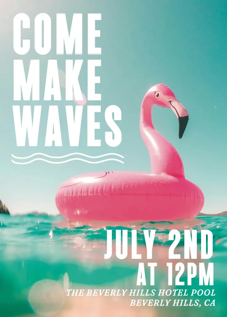 Poolside state - jemputan parti kolam