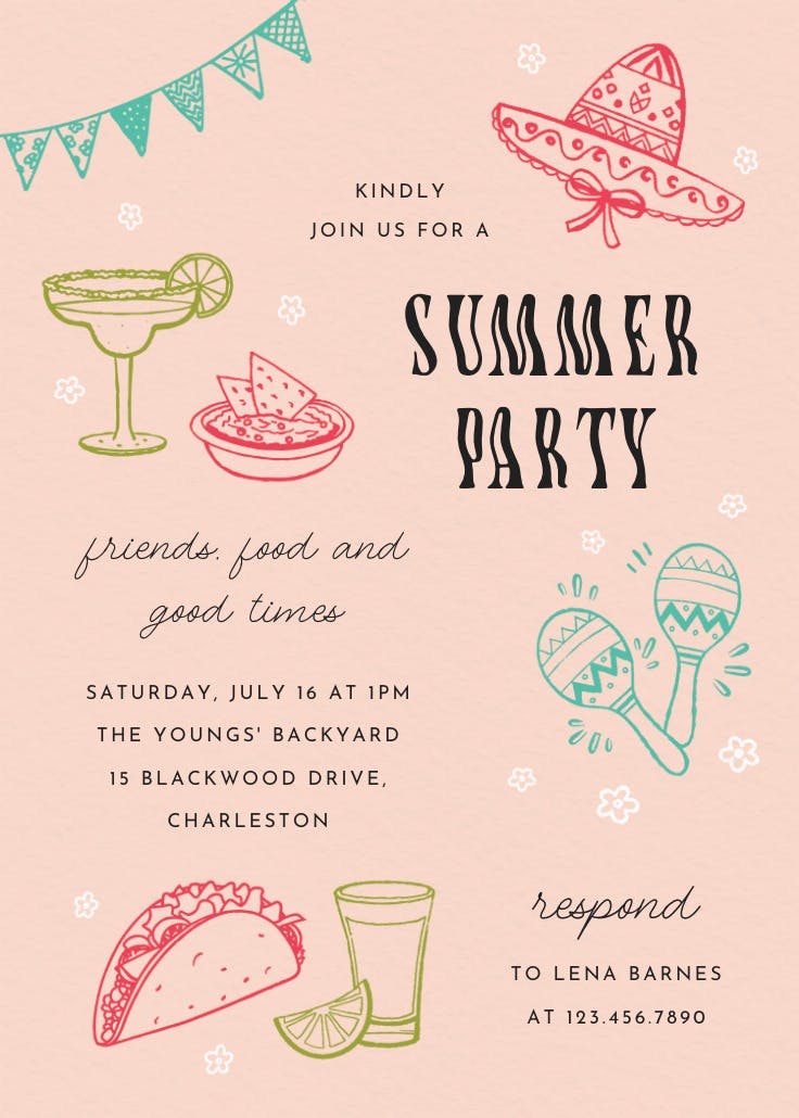 Spicy style - invitación para pool party