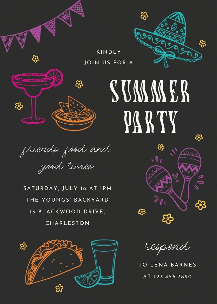 Spicy style - invitación para pool party