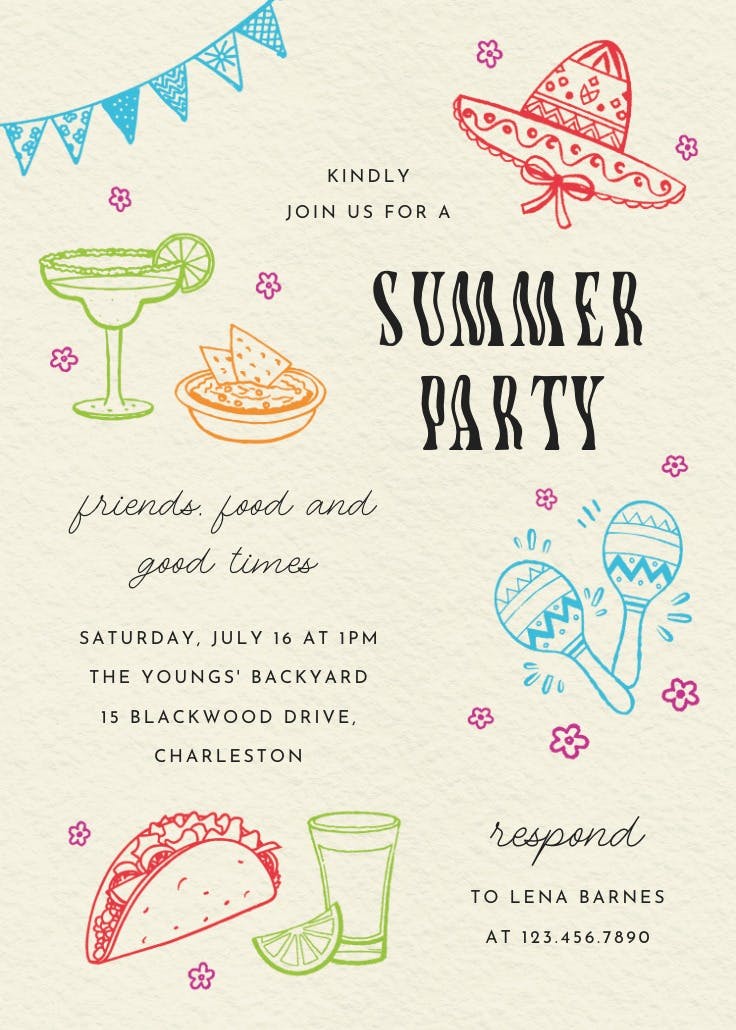 Spicy style - invitación para pool party