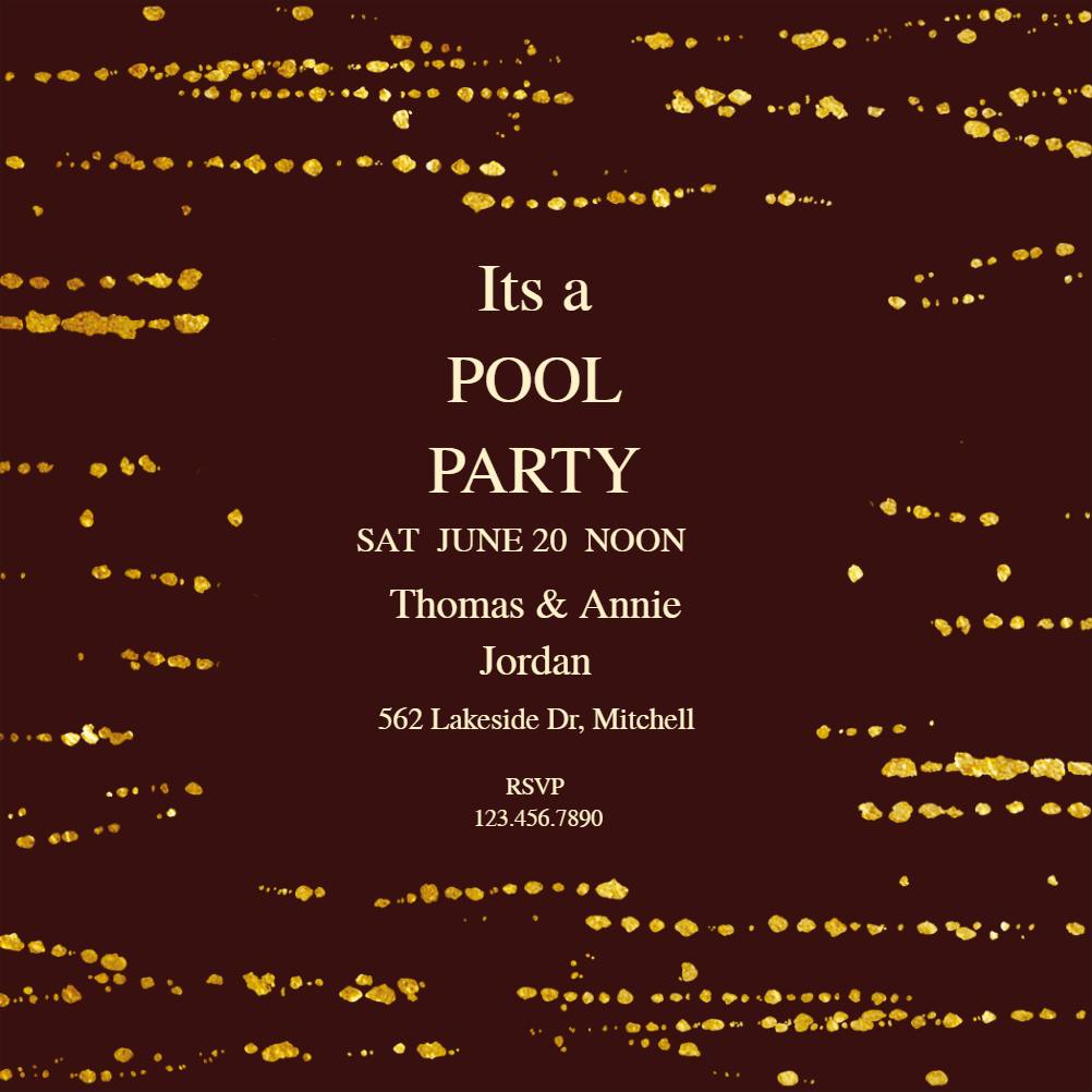 Splash marks - pool party invitation