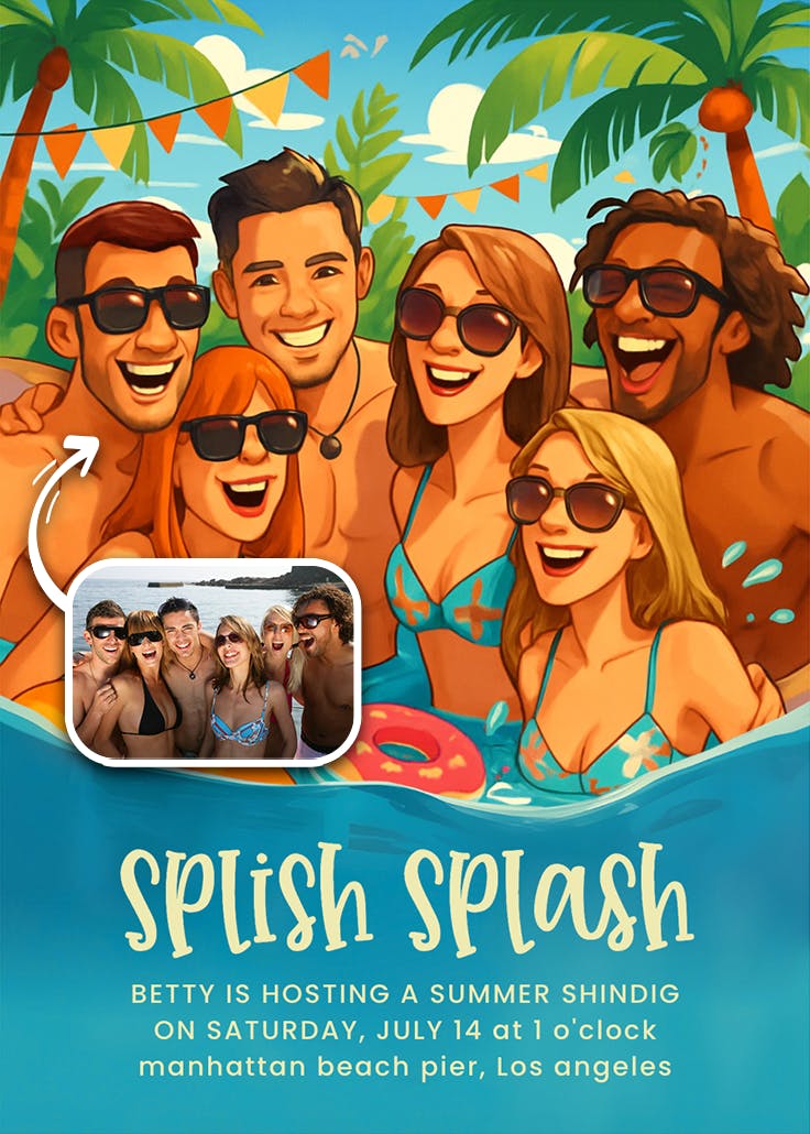 Splash party - invitation