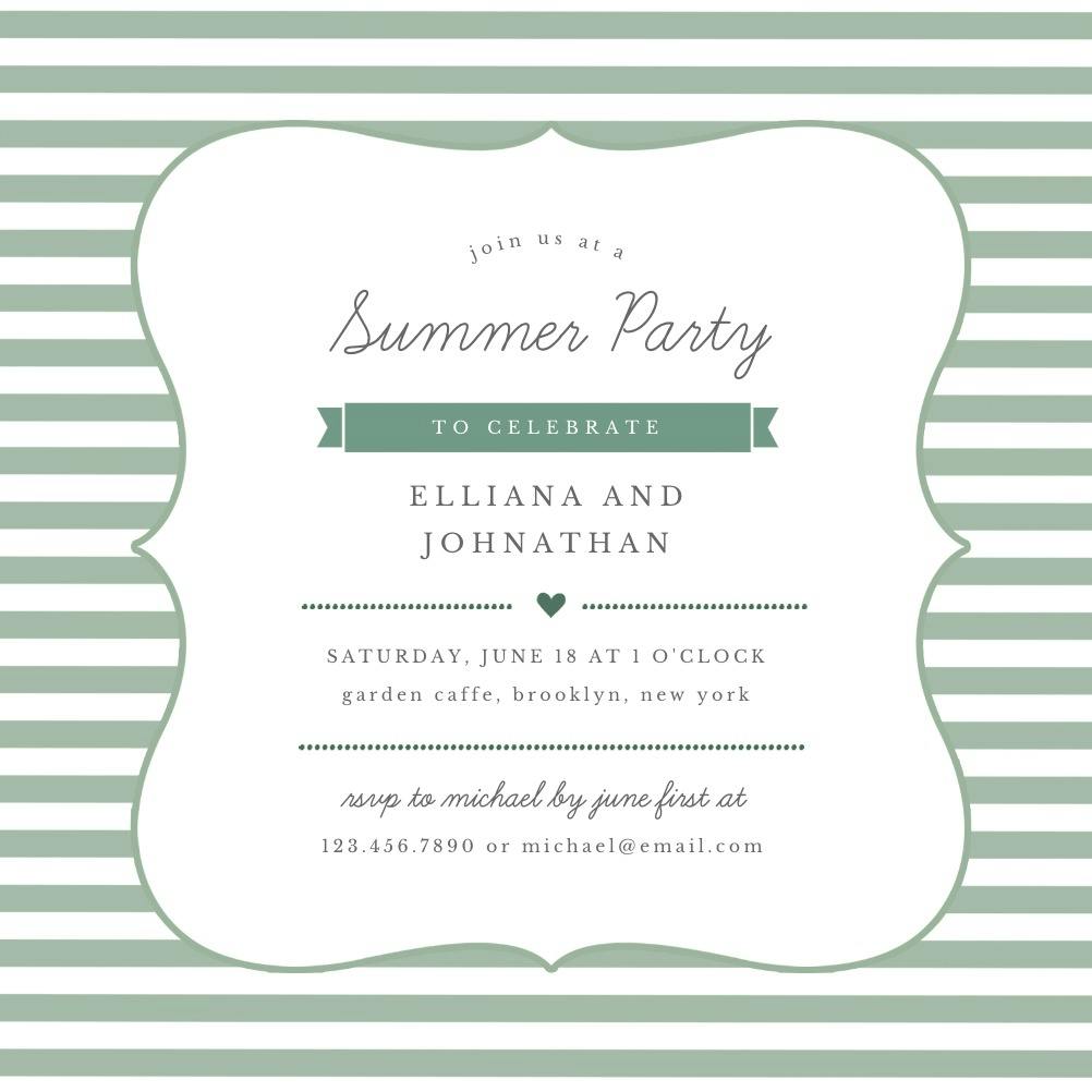 Summer in blue - printable party invitation