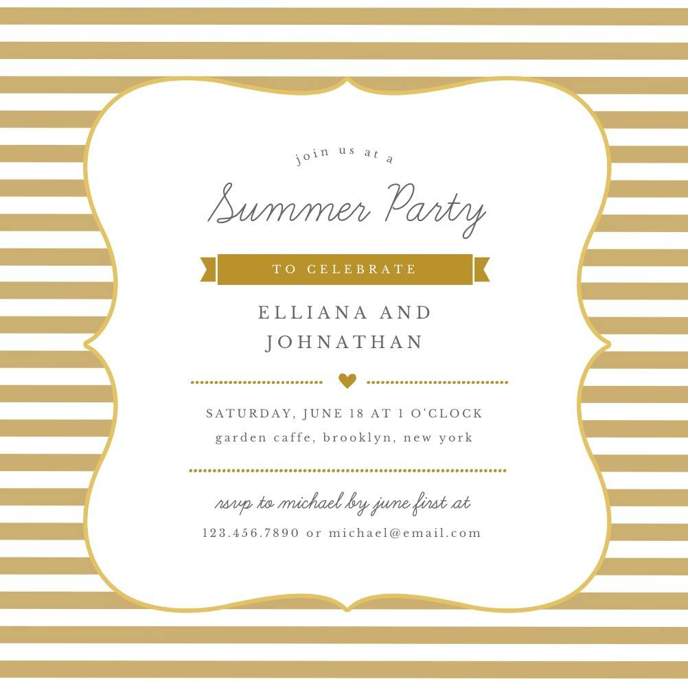 Summer in blue - printable party invitation