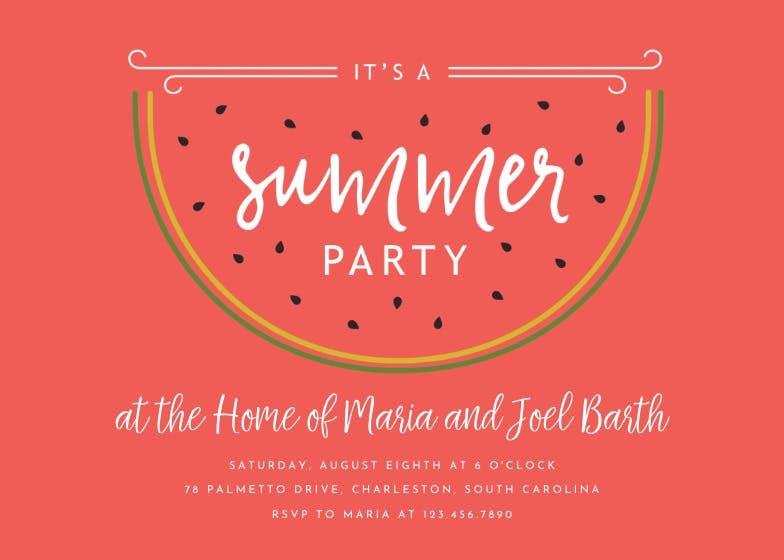 Sweet summer - pool party invitation
