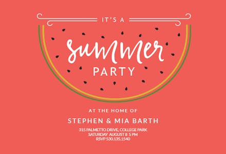 Sweet Summer - Pool Party Invitation