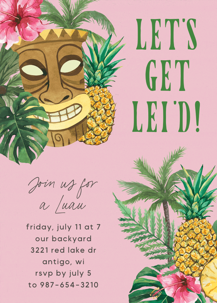 Tropical hibiscus - invitación para todos los días