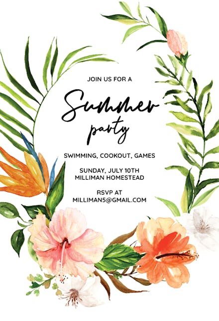Pool Party Invitation Templates (Free) | Greetings Island