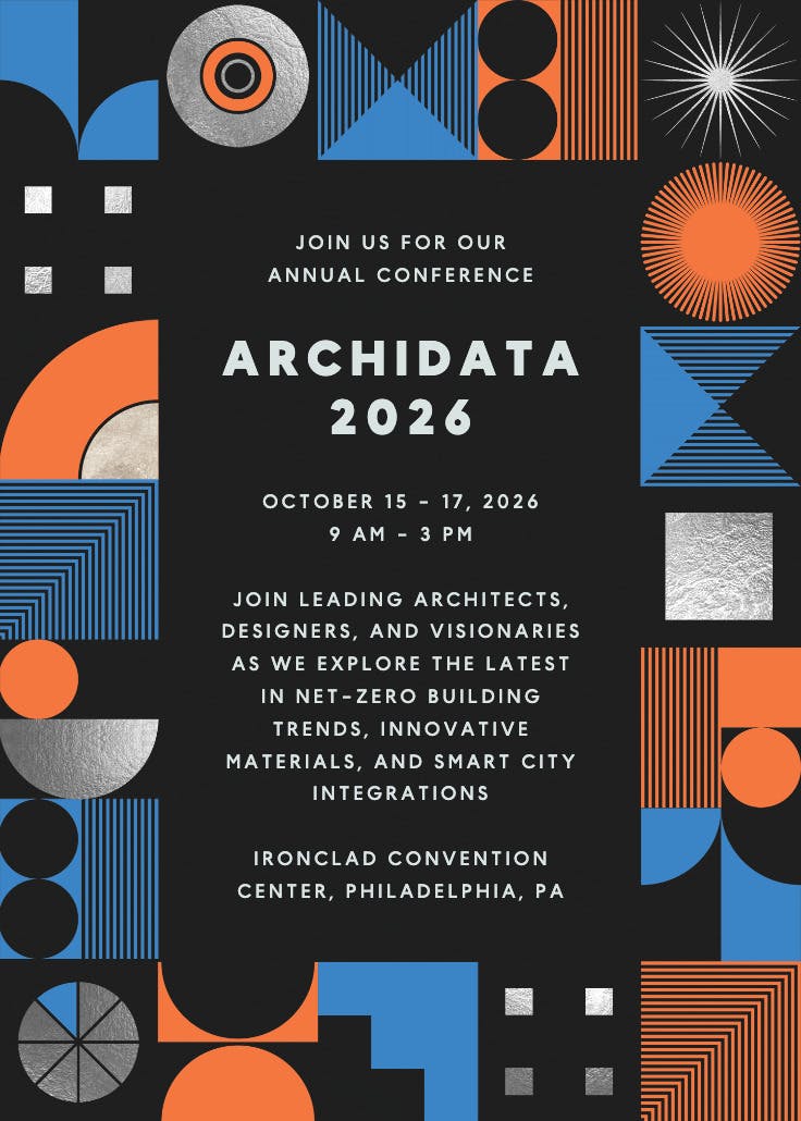 Abstract forms - business events invitation