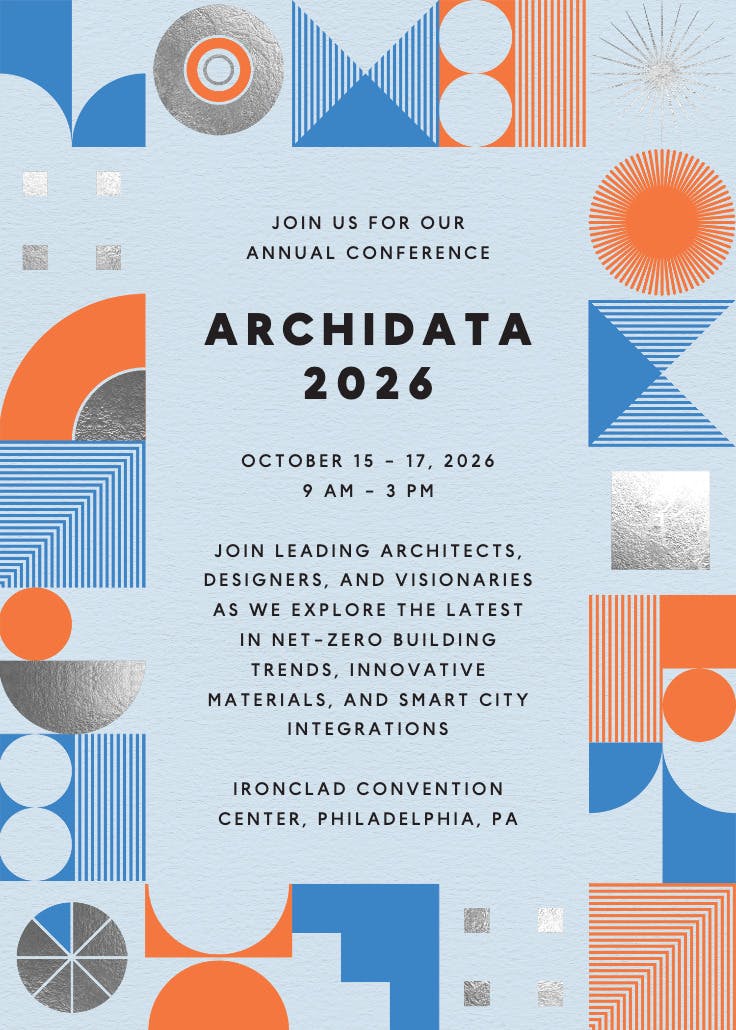 Abstract forms - business events invitation