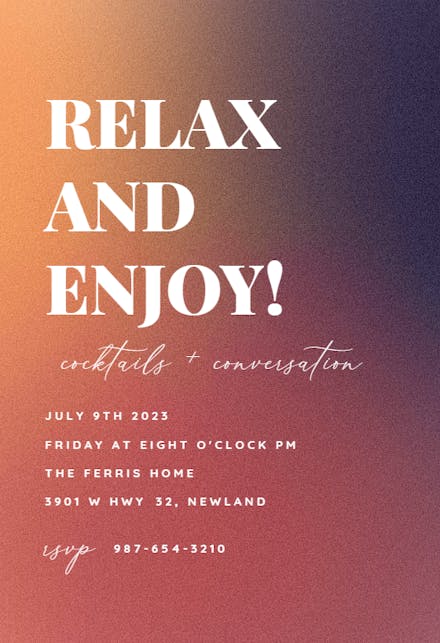 Aesthetic Gradient Art - Business Event Invitation