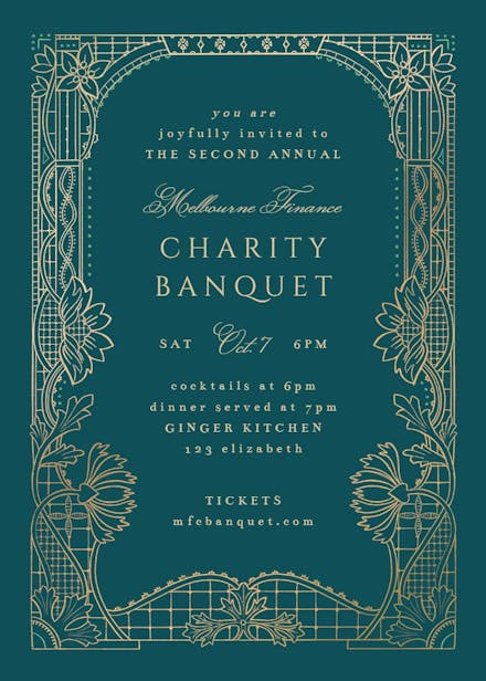 Art deco - business events invitation