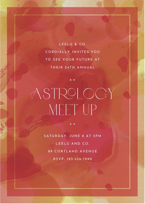 Artsy design - business event invitation