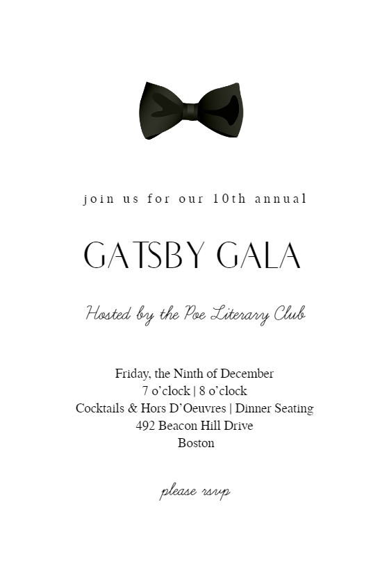 black tie gala event