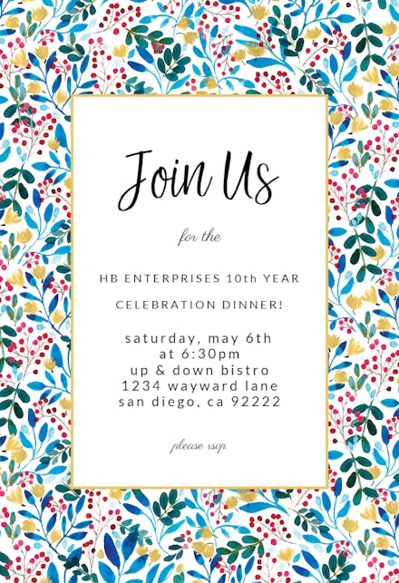 Blue & Red - Business Event Invitation