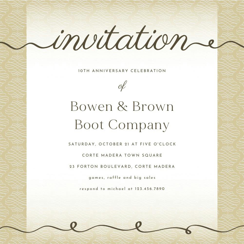 Center gradient - business events invitation