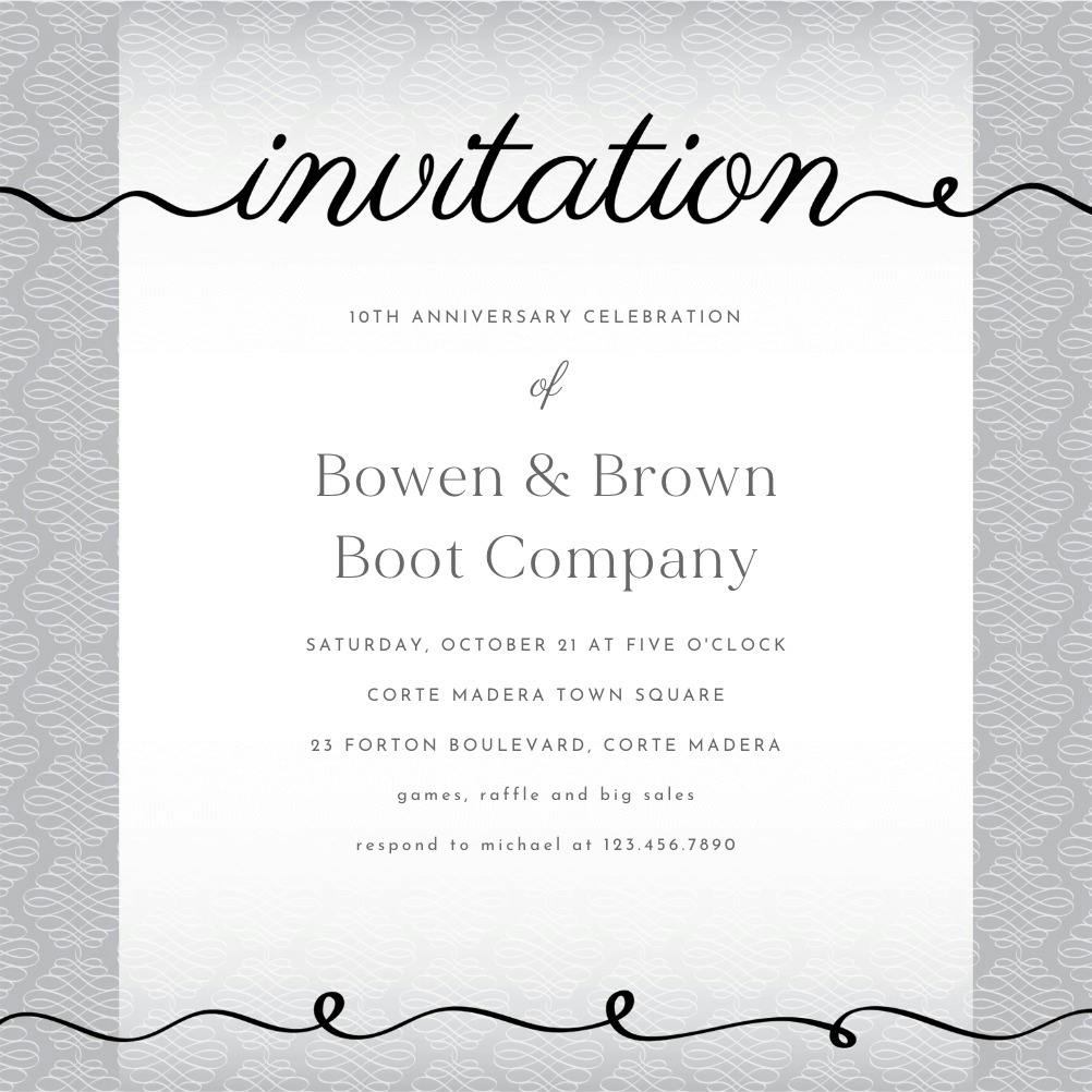 Center gradient - business events invitation