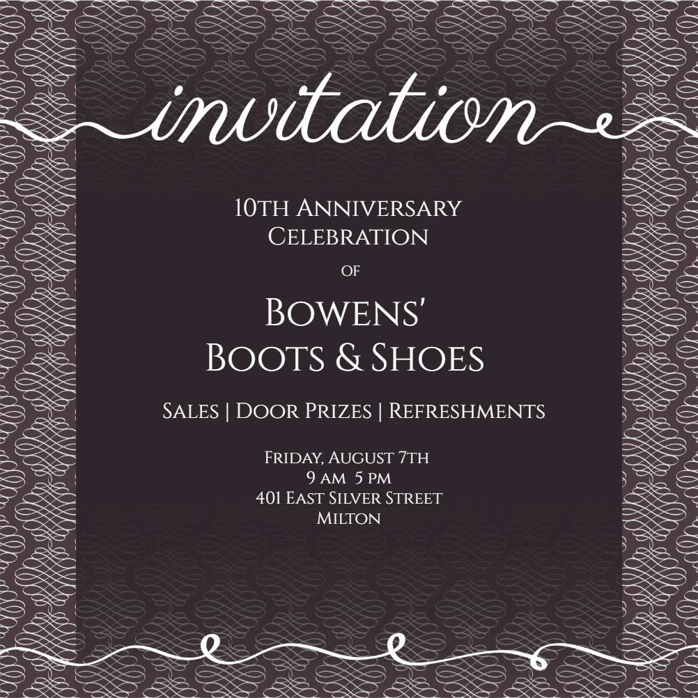 Center gradient - business event invitation
