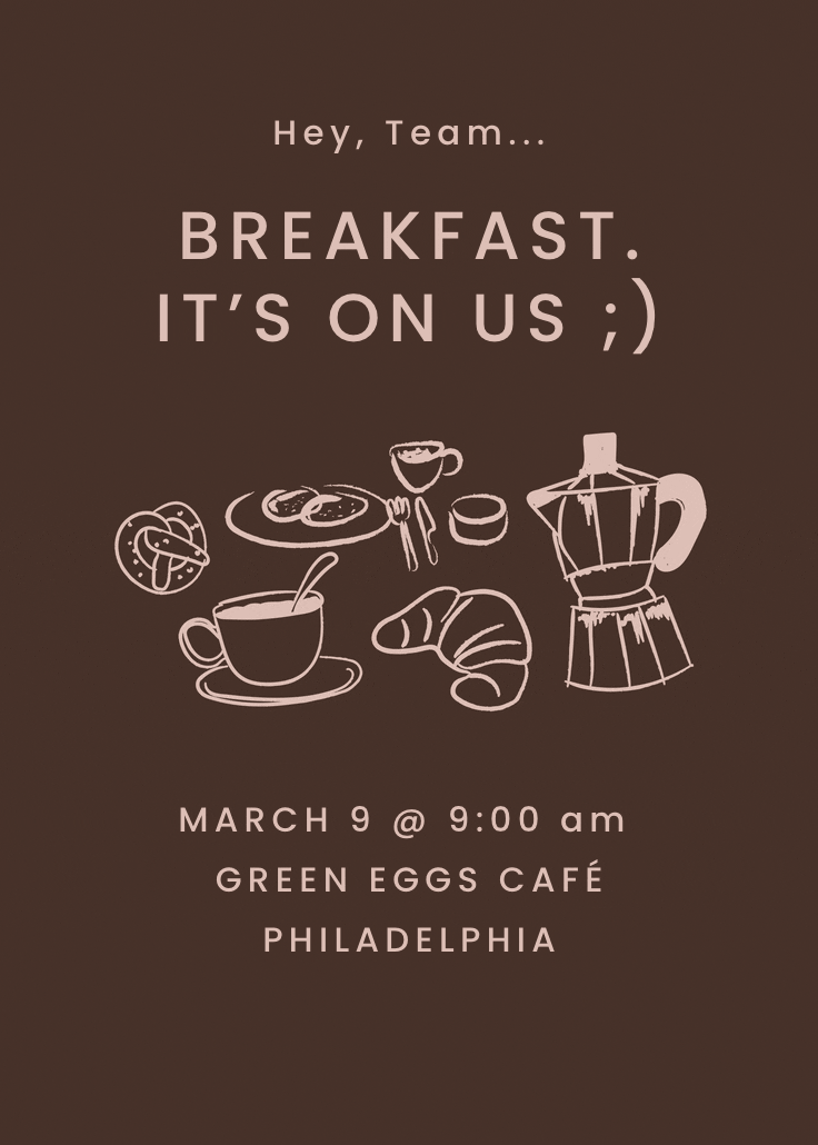 Cheeky morning - brunch & lunch invitation