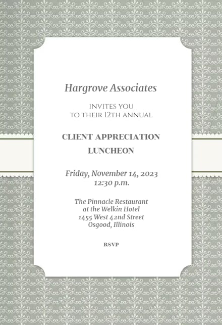 Classic Plaque - Business Event Invitation