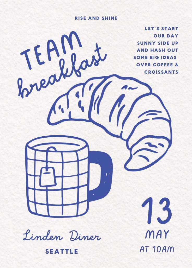 Croissant - business events invitation