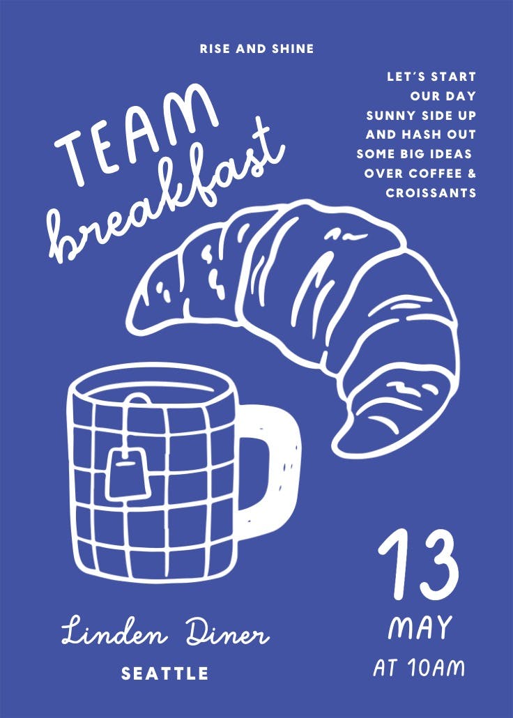 Croissant - business events invitation