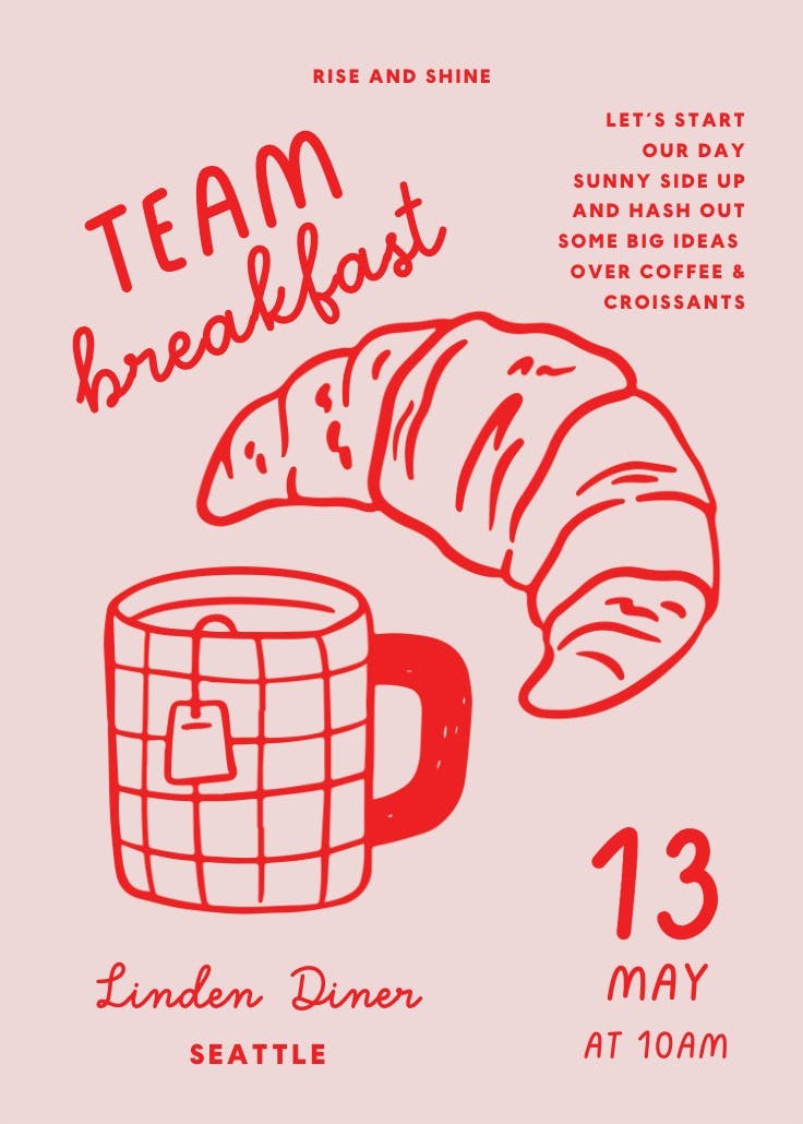 Croissant - business events invitation