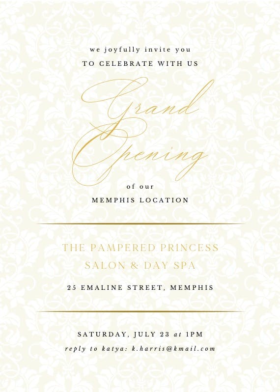 Dappled distinction - business event invitation