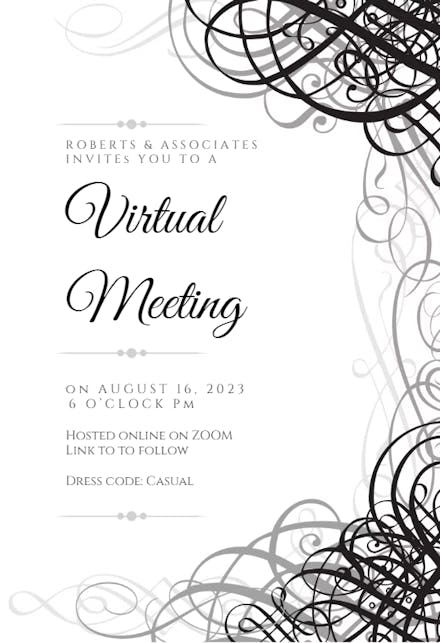 Delicate Twirls - Business Event Invitation