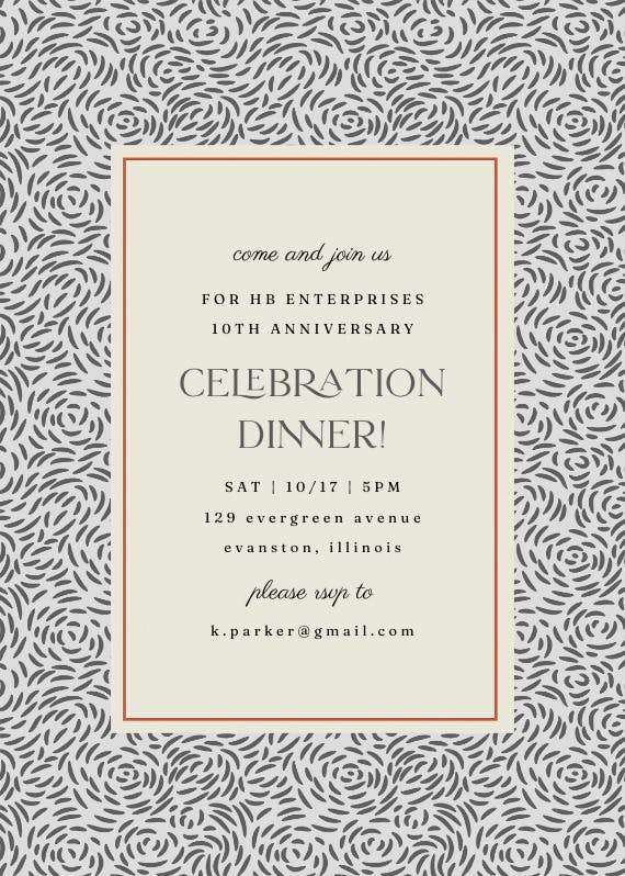 Doodle pattern - business events invitation