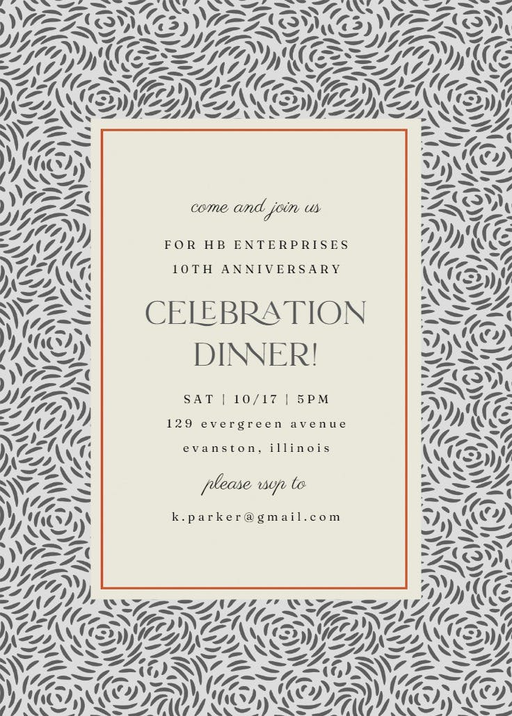 Doodle pattern - business events invitation