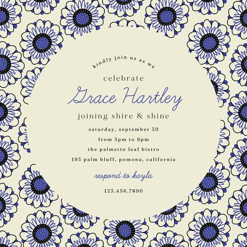 Flower circle - business events invitation