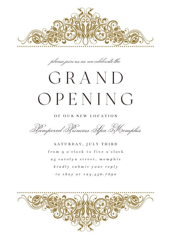 Formal ornate - printable party invitation