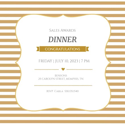 Gold Bands - Business Event Invitation