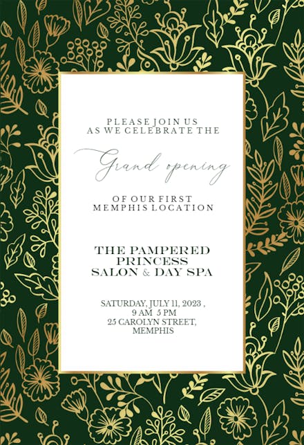 Golden Leaves - Business Event Invitation