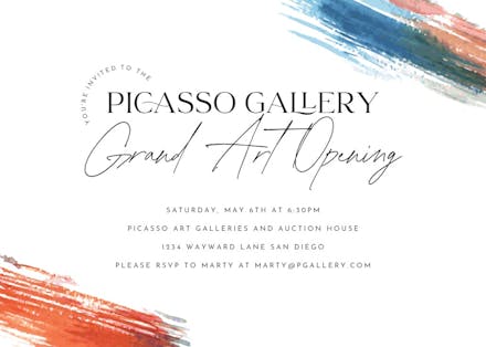 Hand painted - business events invitation