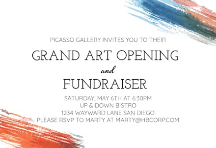 Hand Painted - Business Event Invitation