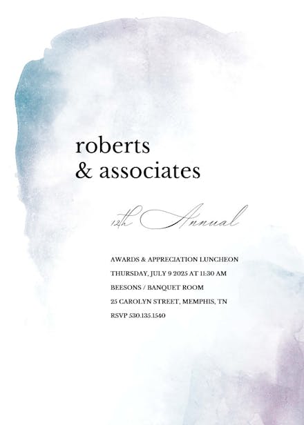 Ocean spread - business events invitation