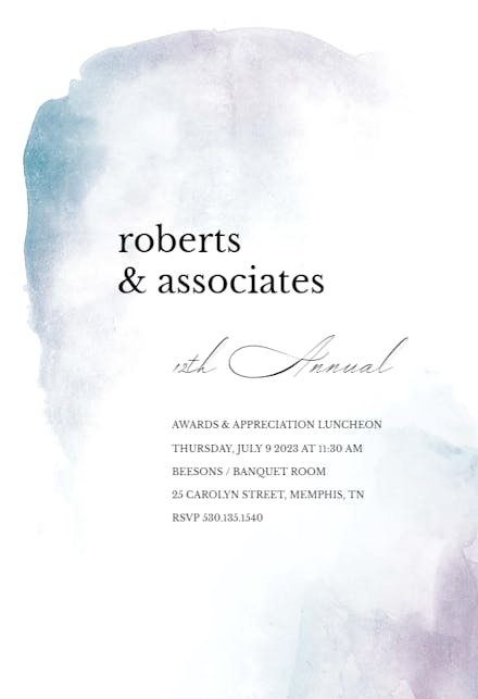 Ocean spread - Business Event Invitation