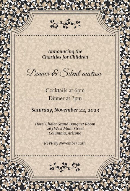 Petite Flowers Frame - Business Event Invitation