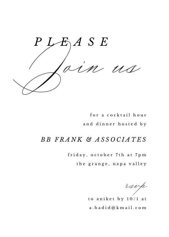 Please join us - cocktail party invitation