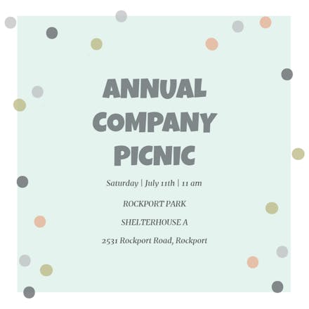 Random-Dinner-Dots - Invitación Para Eventos Profesionales