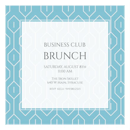 Repeating Pattern - Business Event Invitation