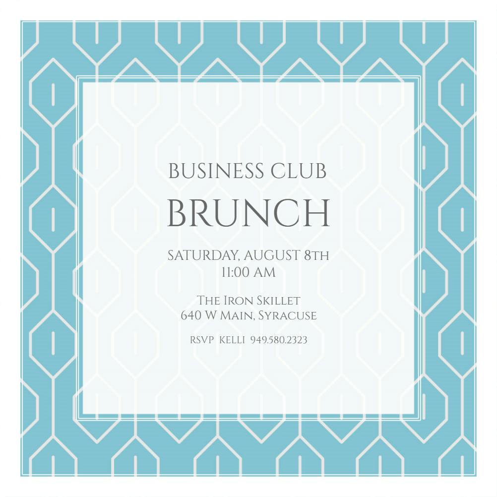 Repeating pattern - business event invitation