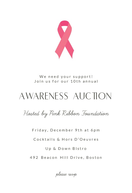 Ribbon - business event invitation