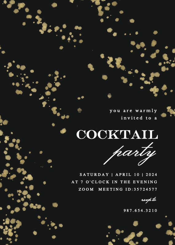 Shimmery dots - cocktail party invitation
