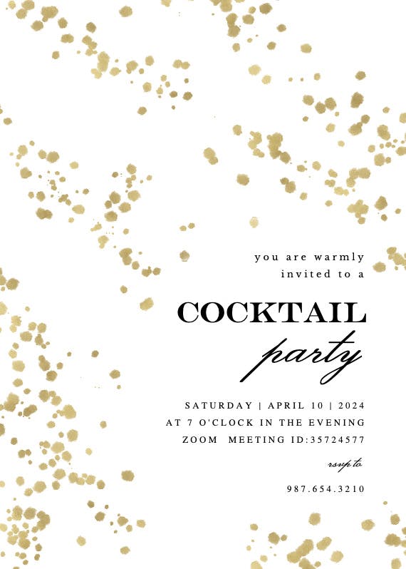 Shimmery dots - business events invitation
