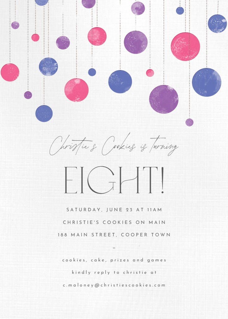 Simple celebration - business event invitation