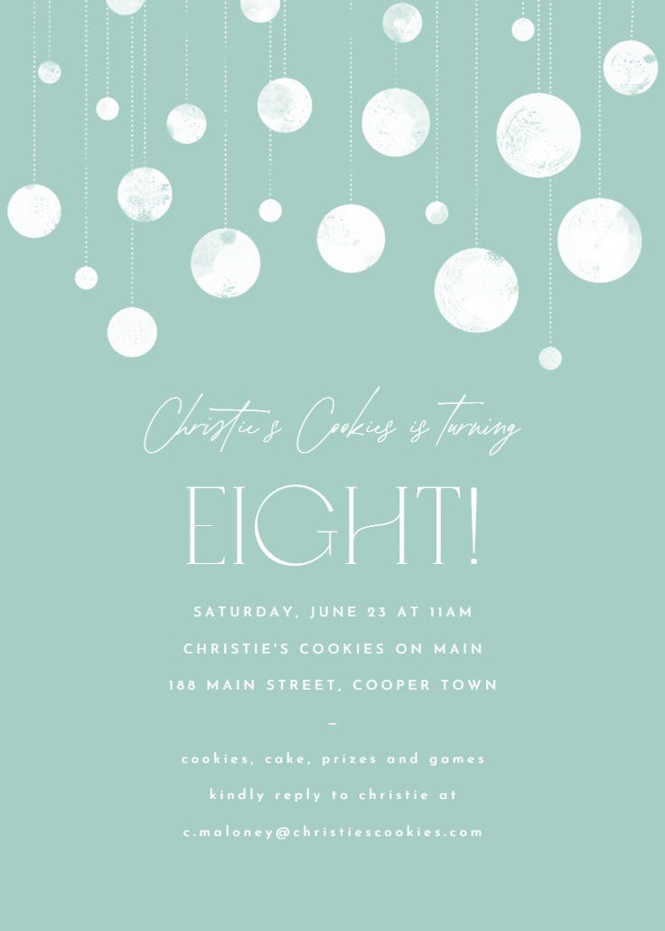 Simple celebration - business event invitation