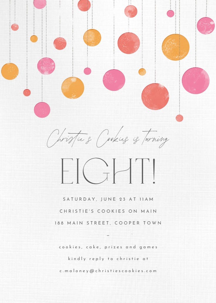 Simple celebration - business event invitation